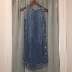 Blue button dress